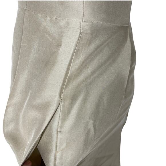 Jenny Yoo Collection Gold Pleated Strapless Mini Dress size 6 - Picture 8 of 8